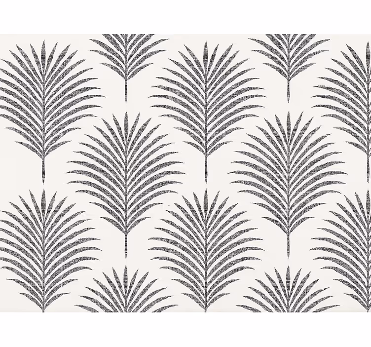 Behang hoofd slaapkamer zwarte palm - TenStickers