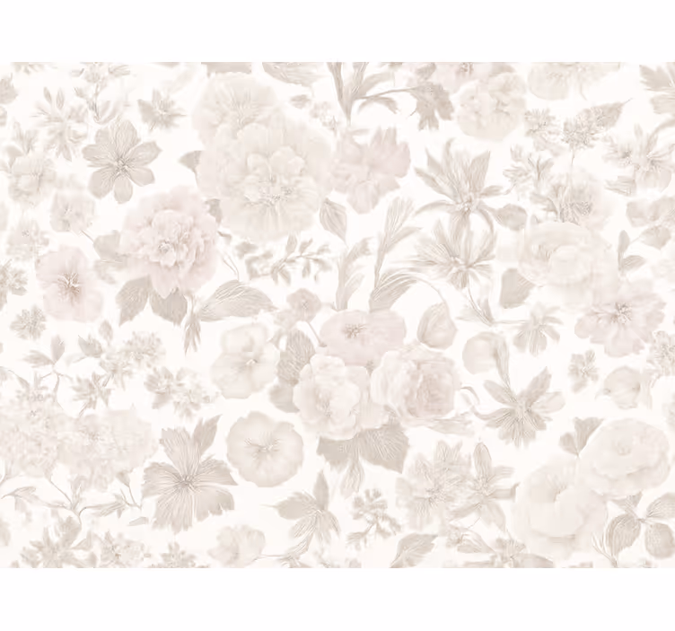 Behang hoofd slaapkamer vintage bloemen - TenStickers