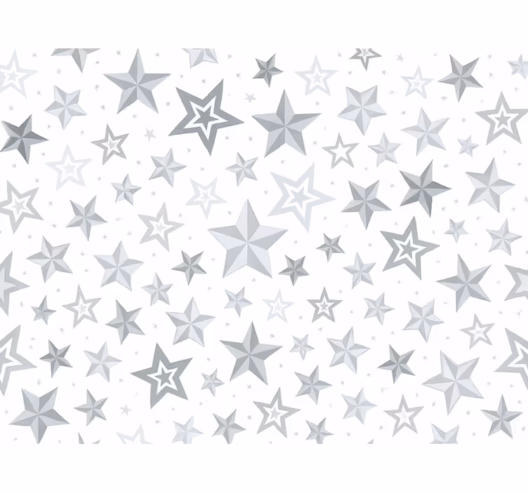 Behang kinderkamer zilver sterrenpatroon - TenStickers
