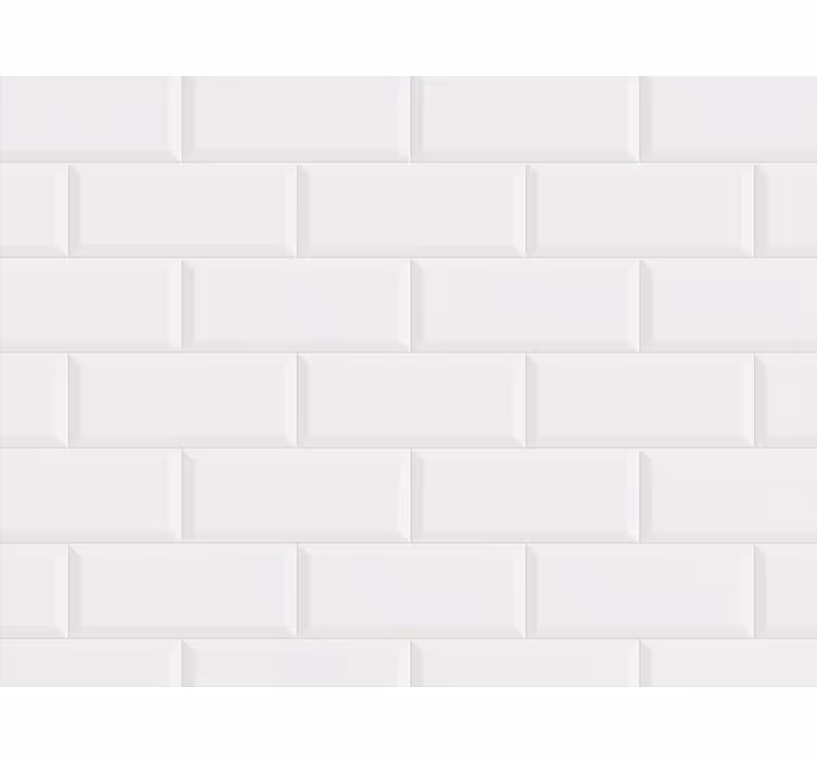 Badkamer behang wit tegelpatroon - TenStickers