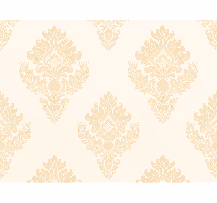 Behang hoofd slaapkamer classic beige damast - TenStickers
