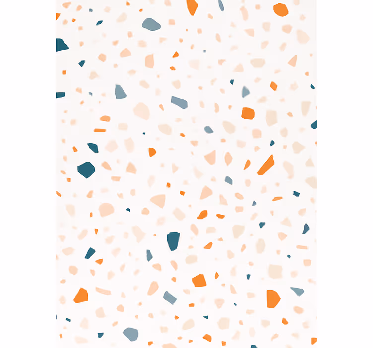 Abstract behang teal en terracotta spikkels - TenStickers