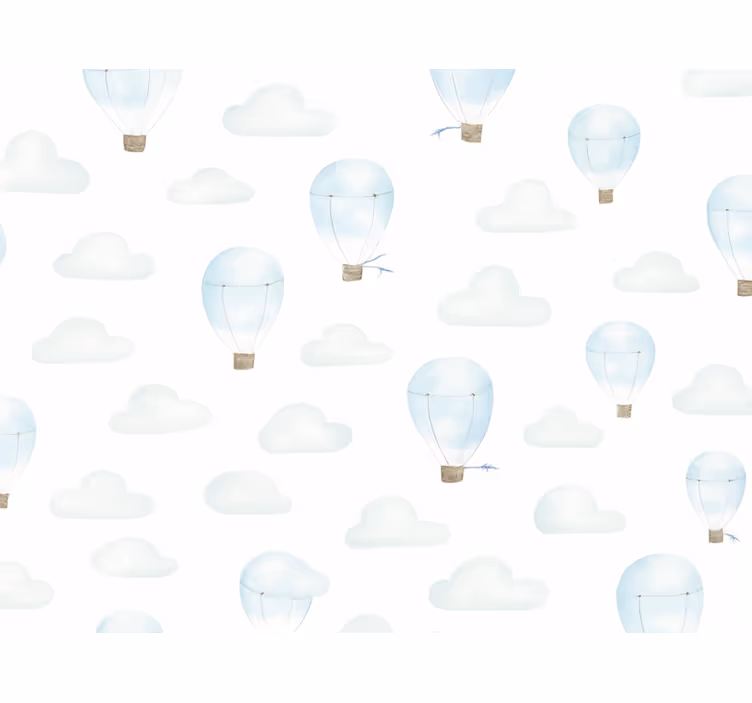 Behang kinderkamer blauwe waterverf wolken - TenStickers