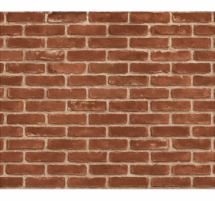 Woonkamer behang rood baksteenpatroon - TenStickers