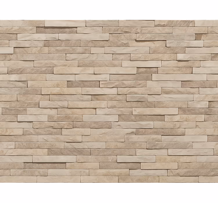 Woonkamer behang met gestructureerde steenlook - TenStickers