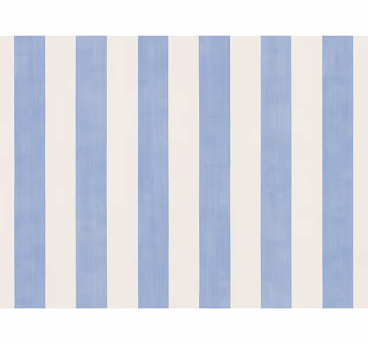 Behang hoofd slaapkamer blauw en witte strepen - TenStickers