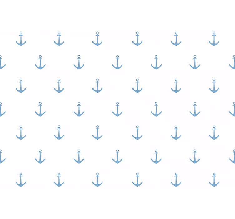 Behang kinderkamer blauw anker ontwerp - TenStickers