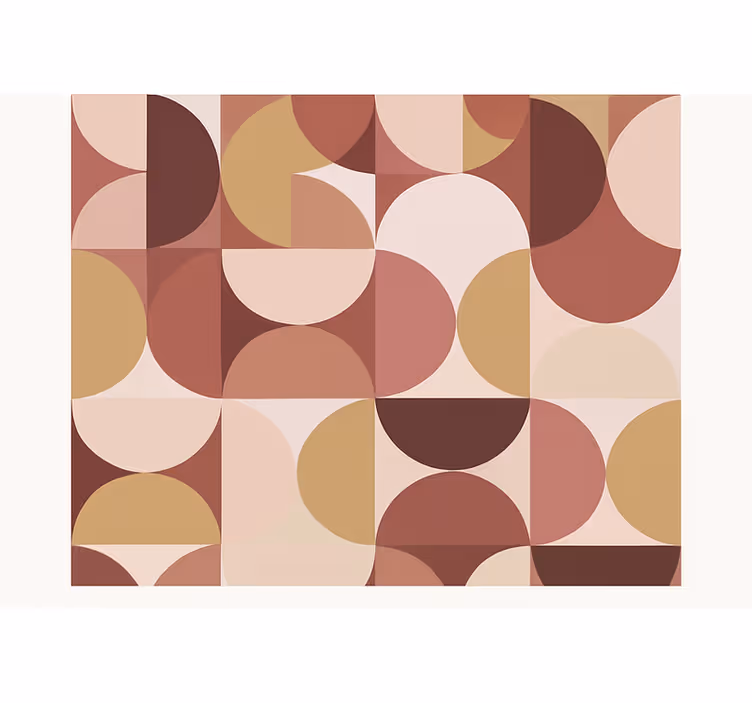 Behang hoofd slaapkamer retro roze figuren ontwerp - TenStickers