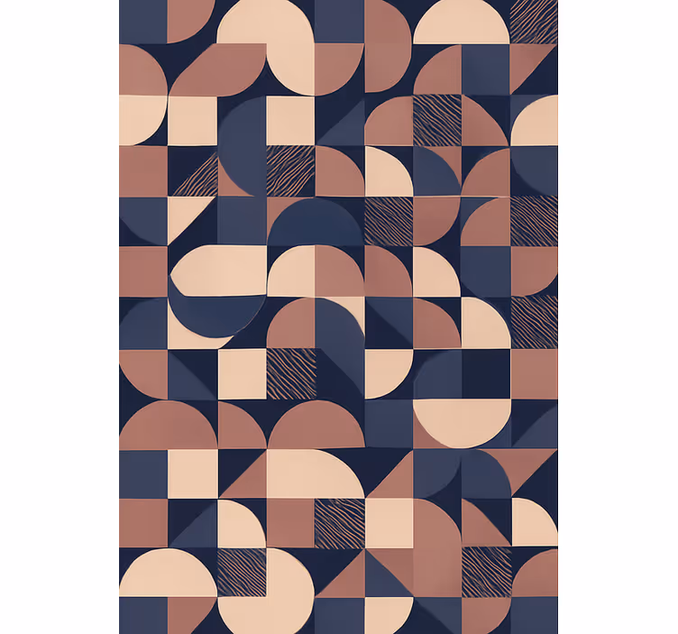 Behang hoofd slaapkamer abstract paars geometrisch ontwerp - TenStickers