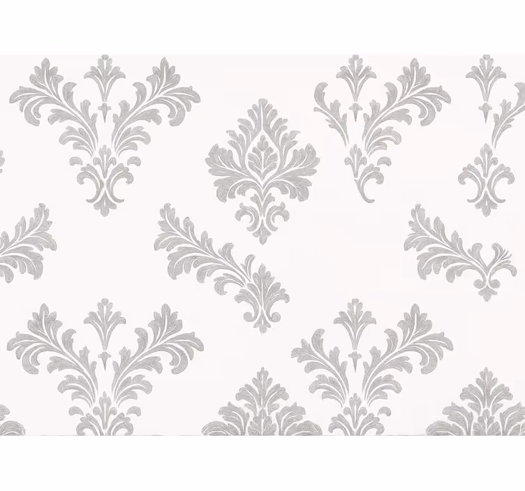 Behang hoofd slaapkamer metallic zilver design - TenStickers