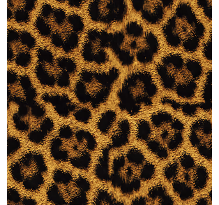 Behang hoofd slaapkamer leopard fluffy motief - TenStickers