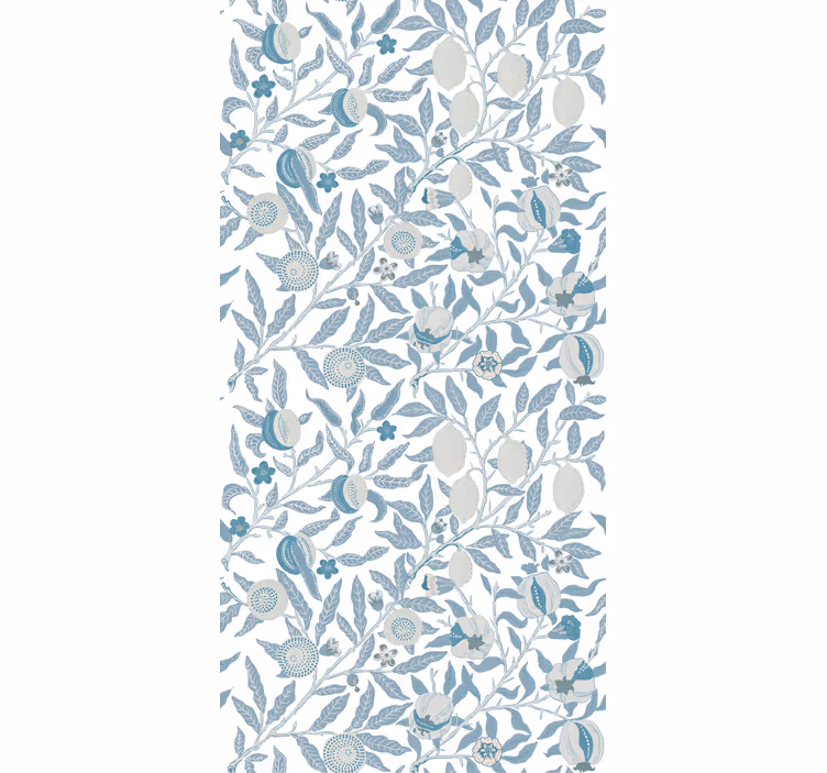 Behang bloemen blauwe bloemen victoriaanse stijl - TenStickers
