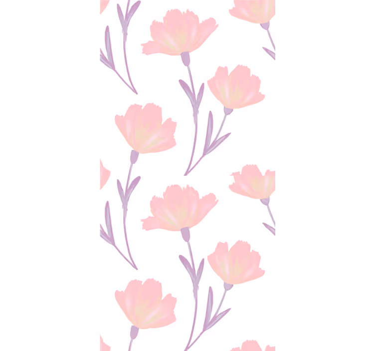 Behang bloemen zacht bloementhema - TenStickers