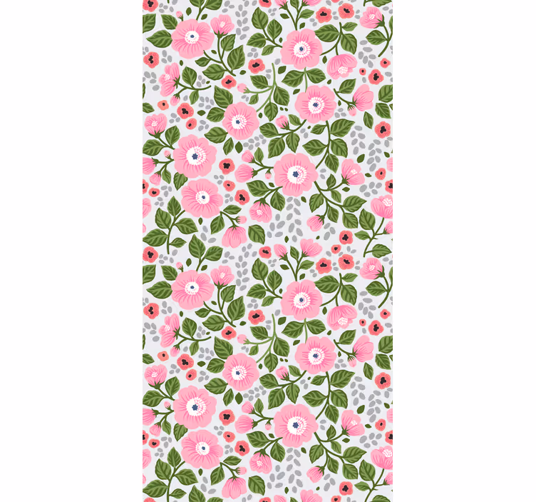 Behang bloemen mooie roze bloemenkoppen - TenStickers