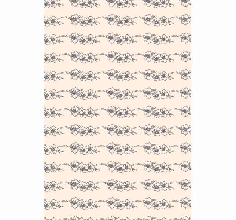 Behang bloemsierkunst orchideeën lijntekening - TenStickers