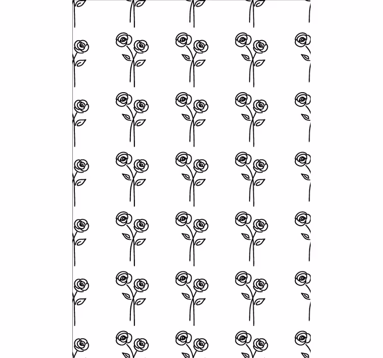 Behang bloemsierkunst paar rozen minimalistisch ontwerp - TenStickers