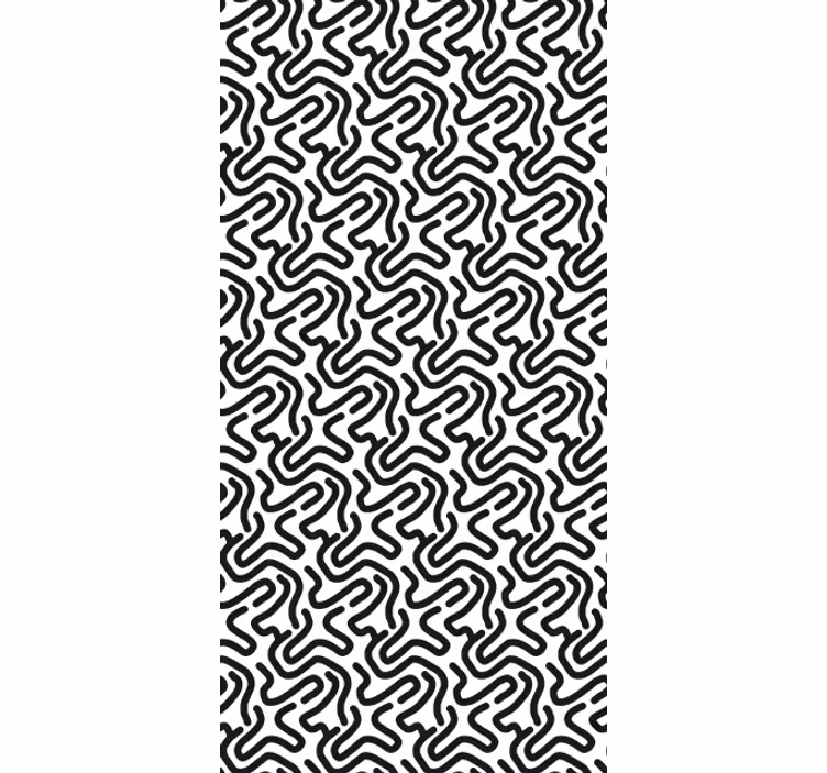 Behang hoofd slaapkamer mapattern - TenStickers