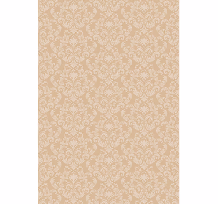 Behang hoofd slaapkamer damast beige patroon - TenStickers