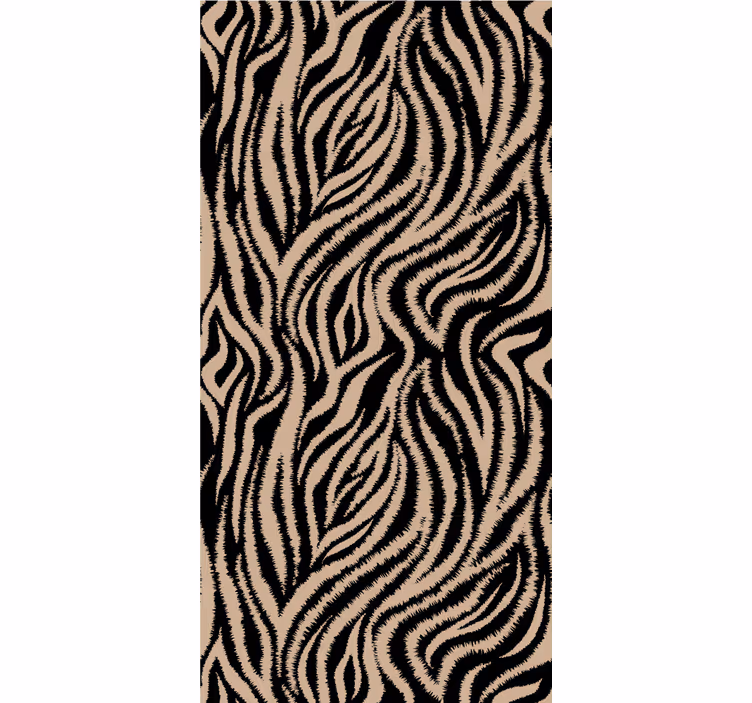 Behang hoofd slaapkamer zebra strepen patroon - TenStickers