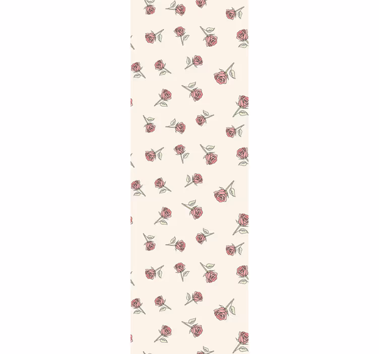 Behang slaapkamer romantisch vintage rozenpatroon - TenStickers