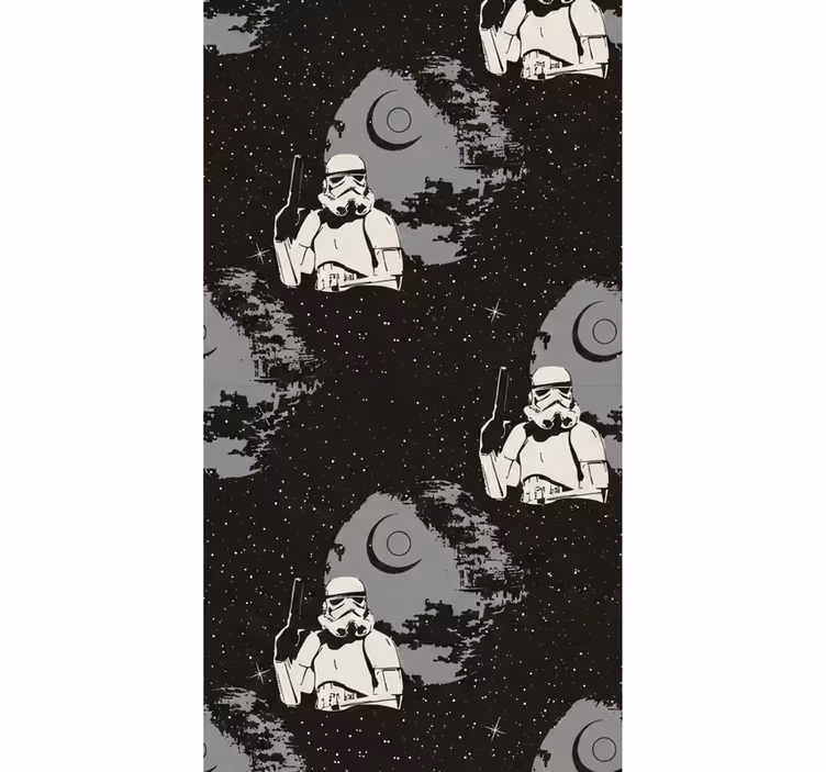 Behang slaapkamer typisch stormtrooper patroon - TenStickers