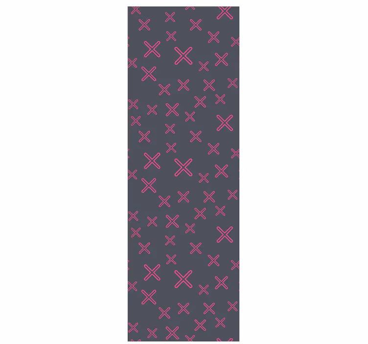 Behang slaapkamer kleurrijke kruis geometrische illustratie - TenStickers
