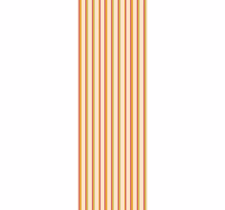 Behang slaapkamer retro pastel gestreept patroon - TenStickers