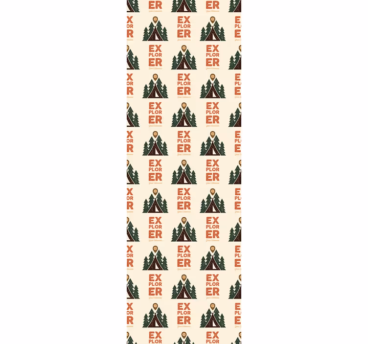 Behang slaapkamer verkenning van campingavontuur - TenStickers