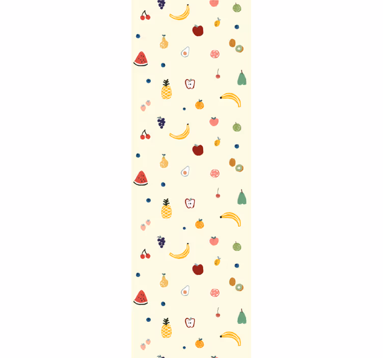 Behang slaapkamer kleurrijk fruitjespatroon - TenStickers