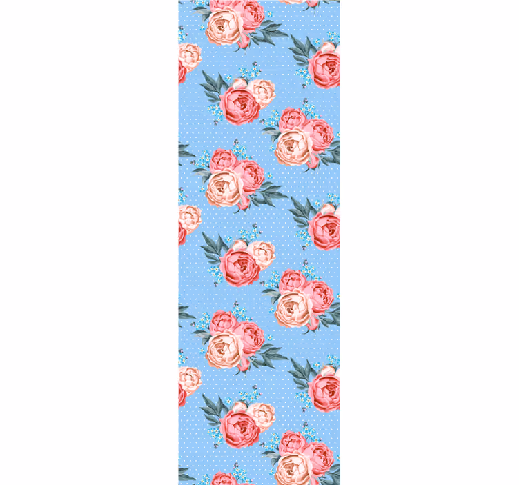 Behang slaapkamer shabby chic met stippenvector - TenStickers