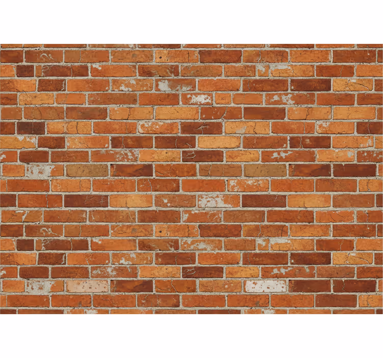 Industrieel behang oranje bakstenen ontwerp (b079mnwqfc) - TenStickers