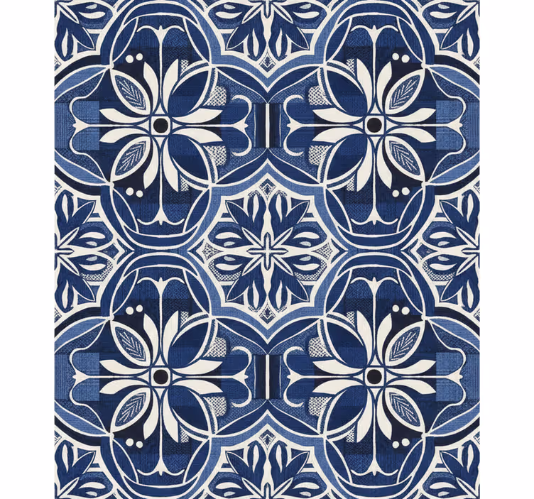 Marine blauw behang navy stoffen patroon (b07zhc7cwb) - TenStickers