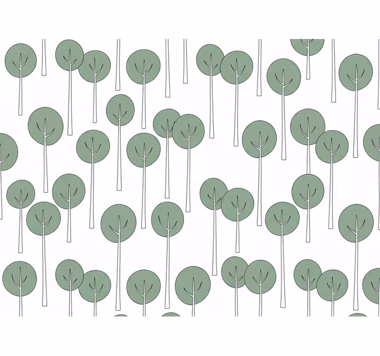 Behang bloemen minimalistisch boompatroon b0881mpqfk - TenStickers