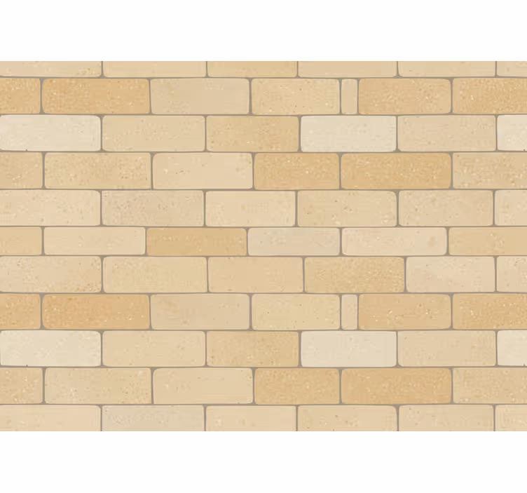 Behang stenen beige gele bakstenen - TenStickers