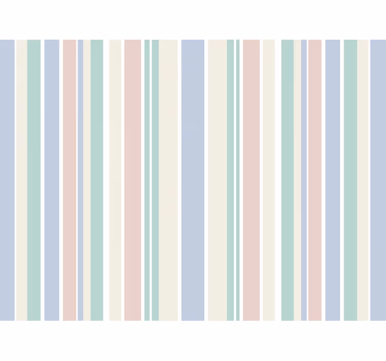 Behang verticale strepen lichte pasteltinten - TenStickers