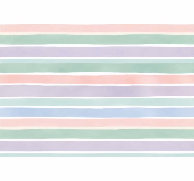 Behang kinderkamer zachte kleuren strepen - TenStickers