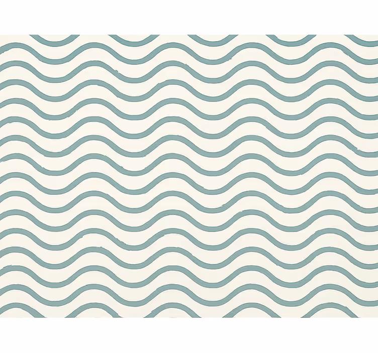 Geometrisch behang verbleekte teal pixelgolven - TenStickers