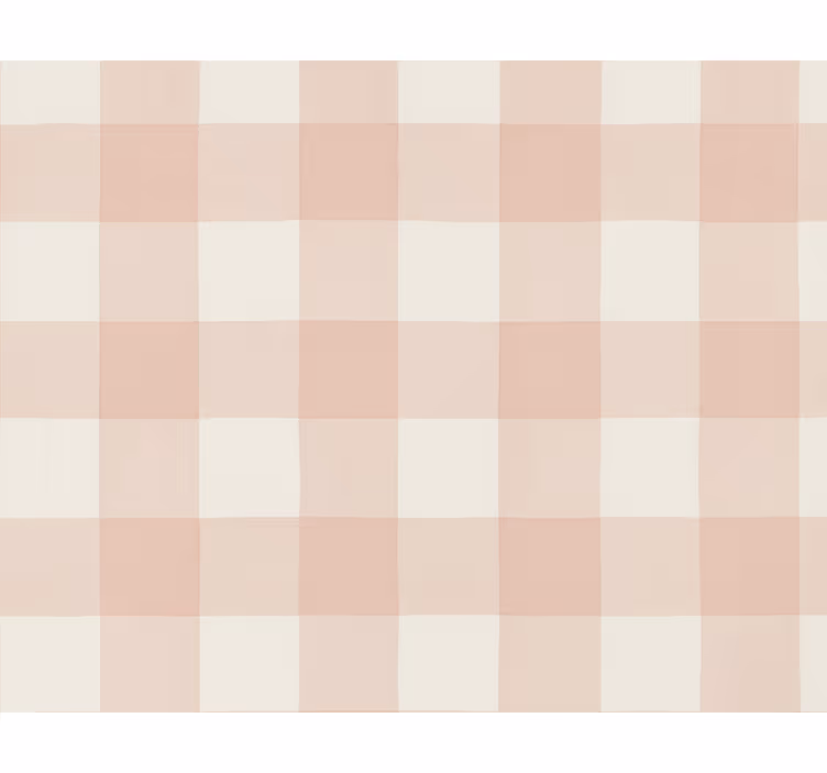 Behang vierkant verbleekt roze gingham linnen - TenStickers