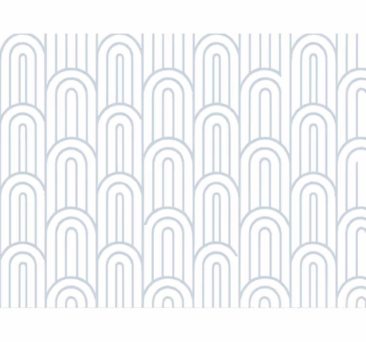 Geometrisch behang licht en luchtig blauw boogportaal - TenStickers