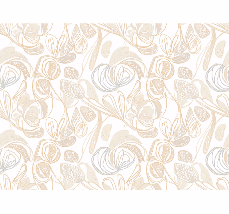 Behang patronen beige geschilderd patroon - TenStickers
