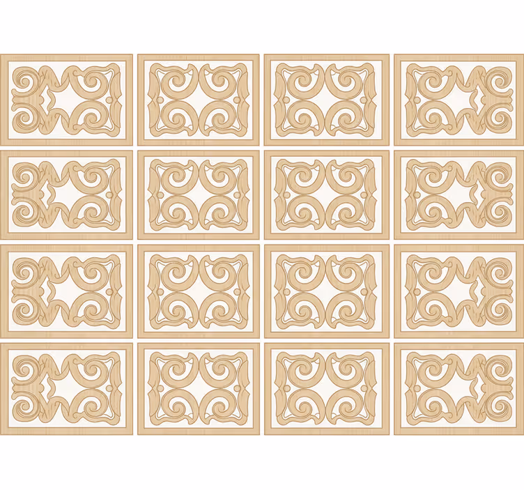 Hout behang plintenpatroon stijl (b0dxldj9l4) - TenStickers