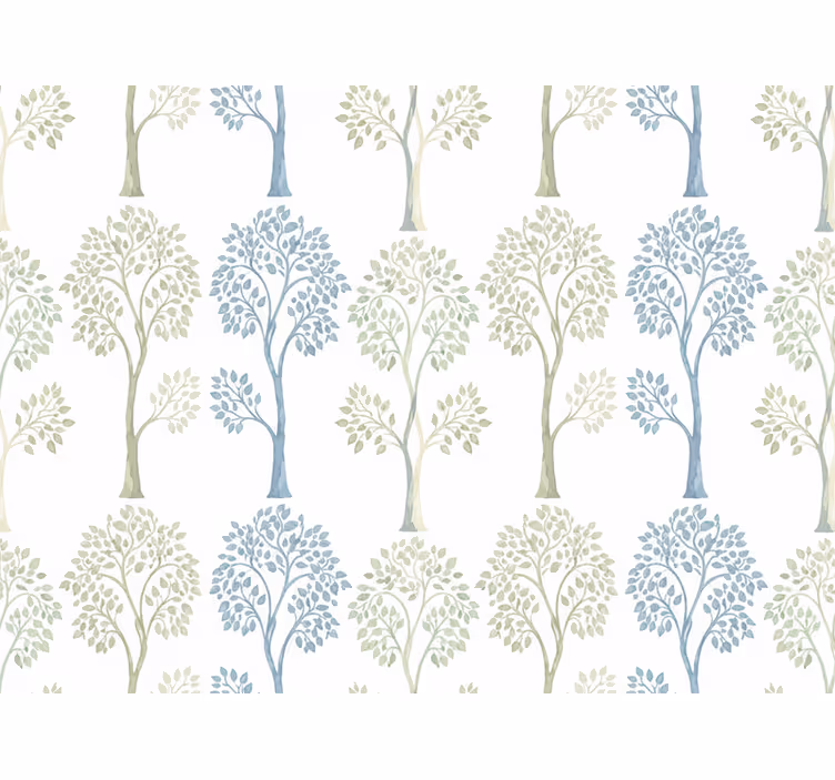 Behang bladeren vintage licht boom ontwerp - TenStickers