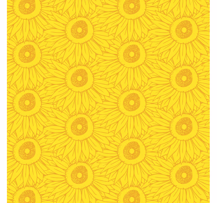 Behang geel lichte zonnebloem tinten - TenStickers