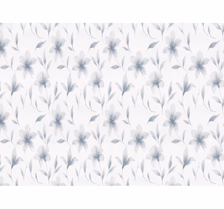 Wit behang waterverf lelies bloemen - TenStickers