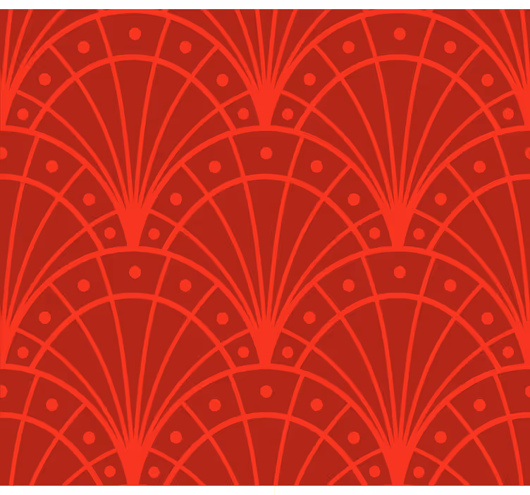 Rood behang elegante art deco - TenStickers