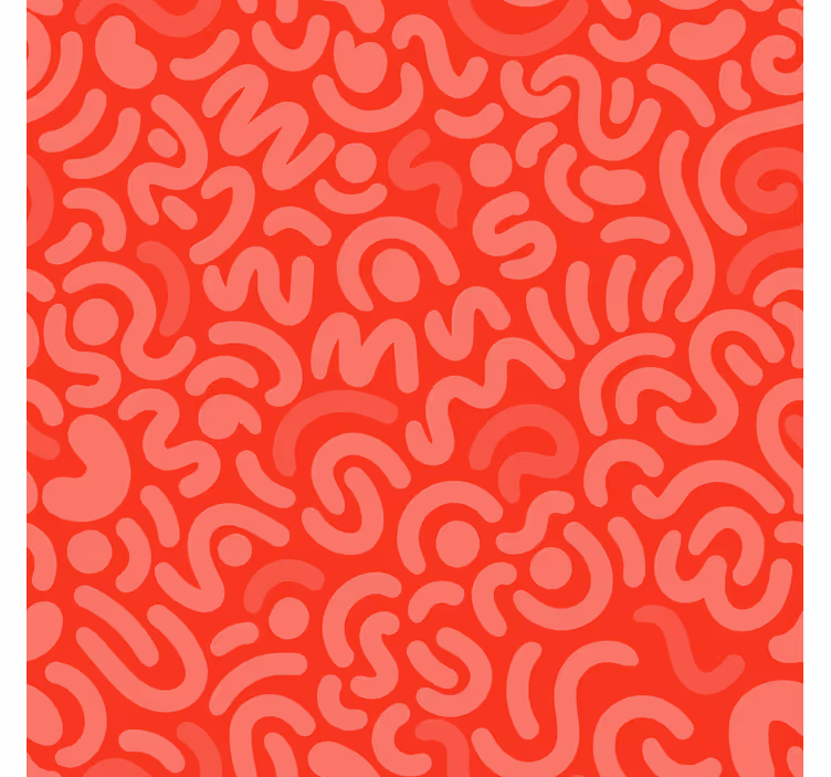 Rood behang abstracte ronde lijnen - TenStickers
