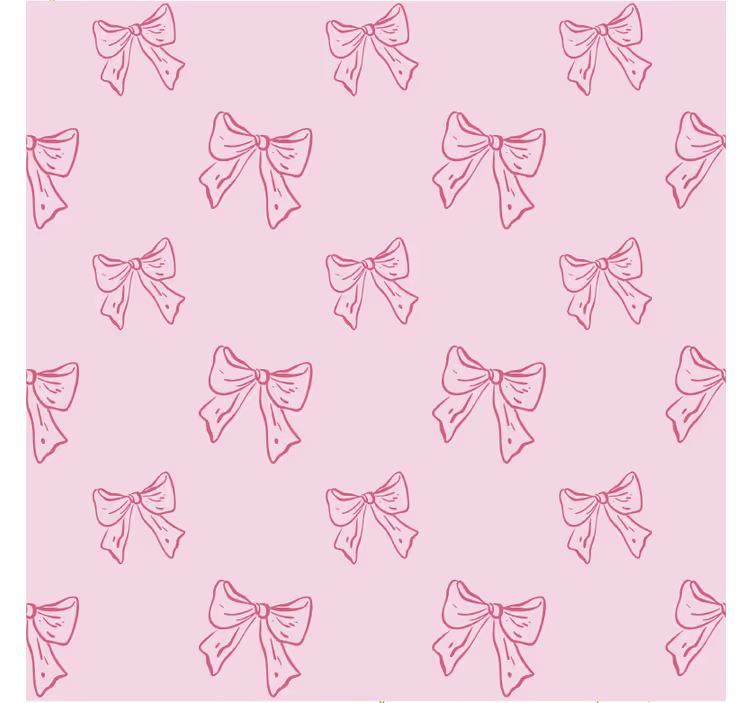 Behang roze met patroon van roze strikken - TenStickers