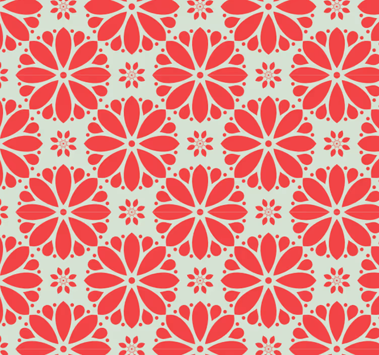 Sierbehang bloemen geometrische motieven - TenStickers