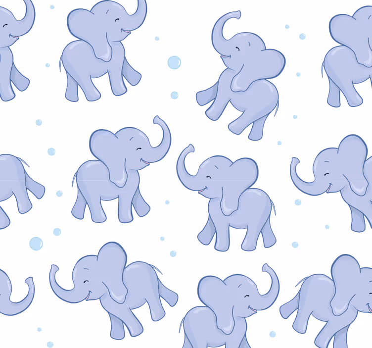 Olifantenverrukking olifanten behang - TenStickers