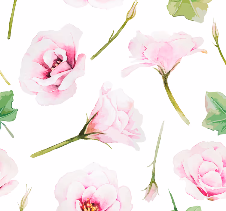 Bloemige slaapkamersfeer behang bloemen - TenStickers